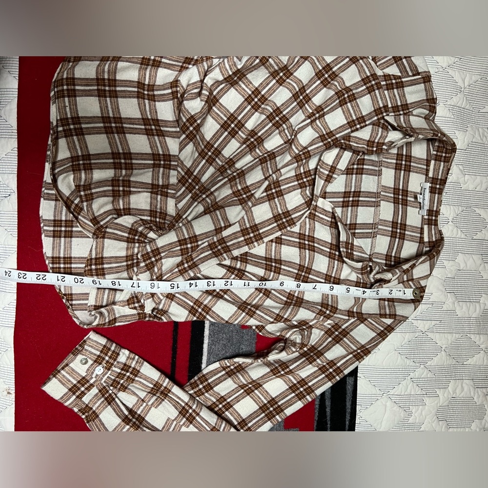 Heartlooms Twist-Front, Surplice Bodice, Flannel Top - Picture 10 of 12